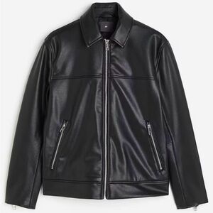 H&M Black Lightweight Shirt Jacket with Sleek Design